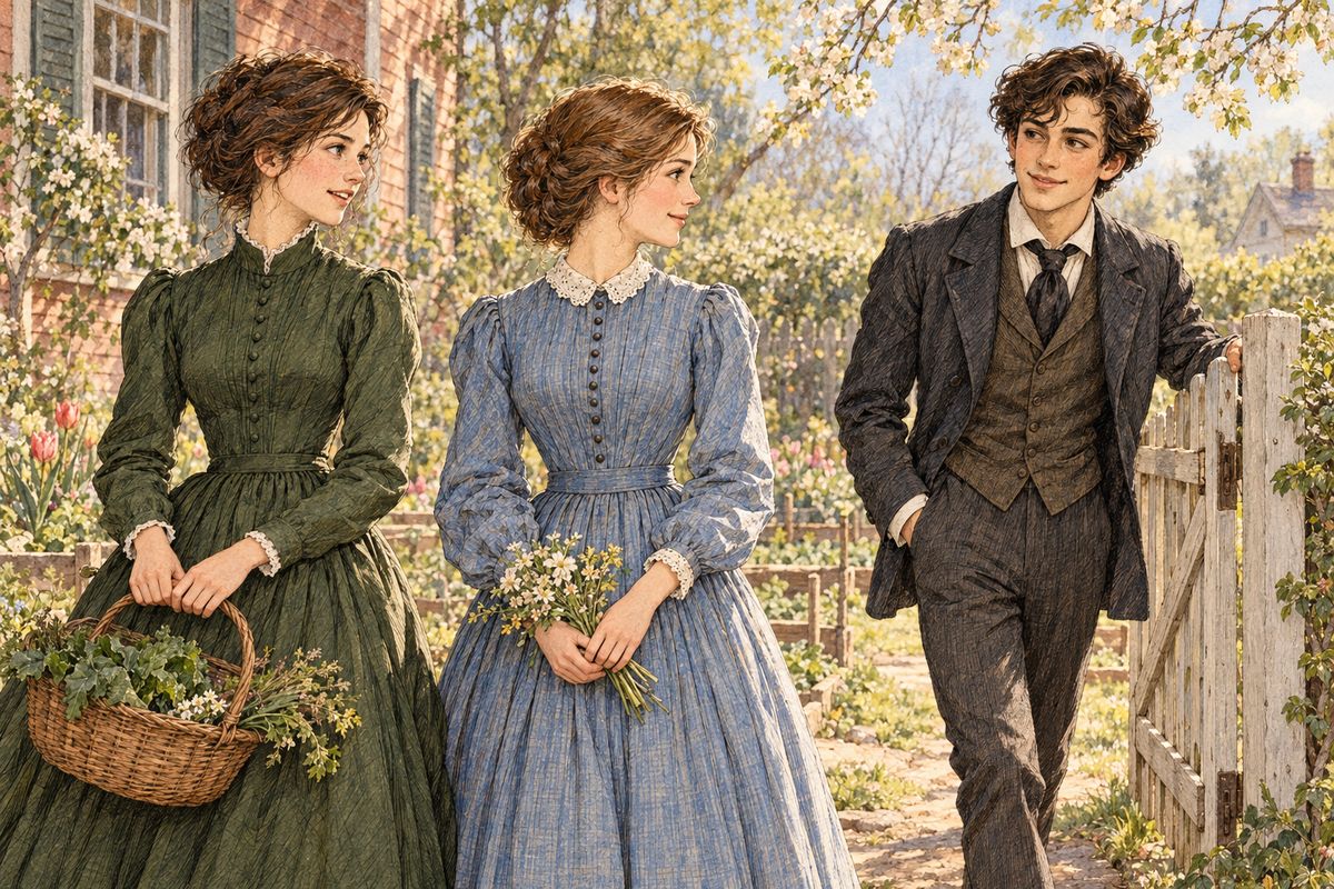 All the next day, Meg and Jo kept talking about the party and the kind boy next door. On the way home Laurie had ridden outside on the box, so that Meg could keep her hurt foot up. When they reached home, the sisters thanked him warmly and said good night.