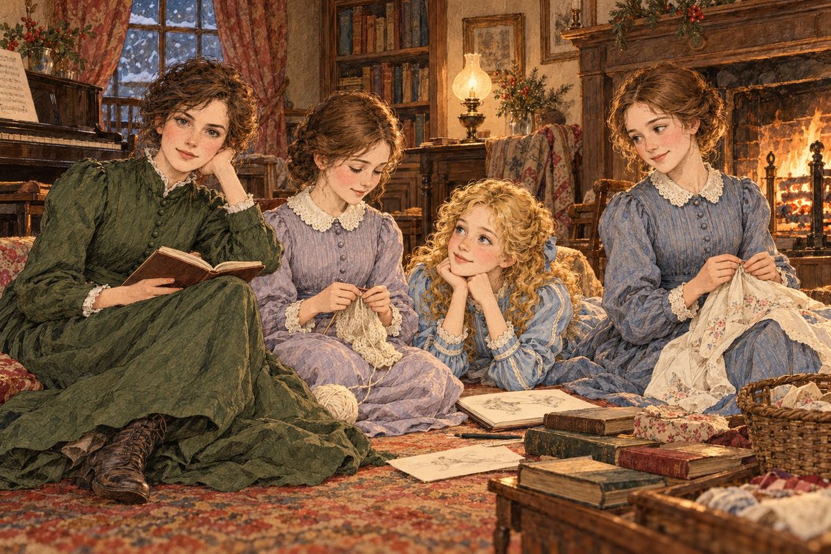 Meg had learned that home was a nice place, though it wasn’t splendid. So the four sisters gathered again for their quiet evenings of sewing, reading, and Beth’s music, glad that their plain, loving home was worth more than any borrowed silk.