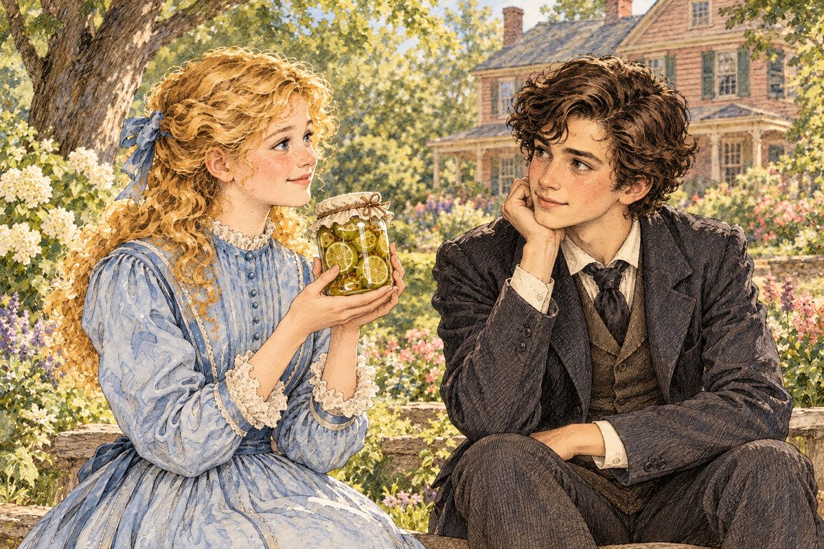Amy chattered happily to her new friend Grace about Ellen Tree, the low apple branch the girls rode with an old sidesaddle. When Grace spoke of riding in the Row, Amy answered grandly, “I’d rather go to Rome than the Row,” though she had no idea what the Row was.