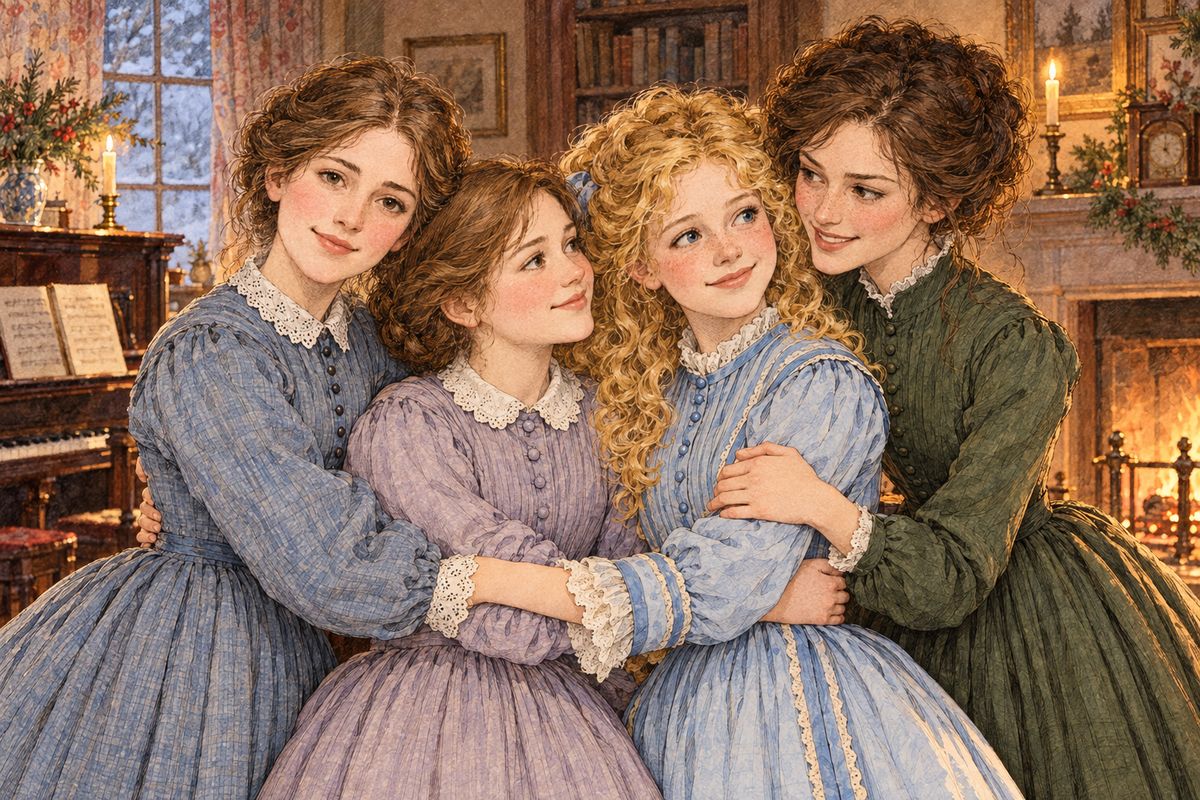 Jo had made Laurie promise not to make her laugh, and she had insisted she never cried. Now, with Meg a bride, the sisters held each other tight. "We don't want any more marrying in this family for years to come," Jo had said, yet she smiled to see Meg so happy.