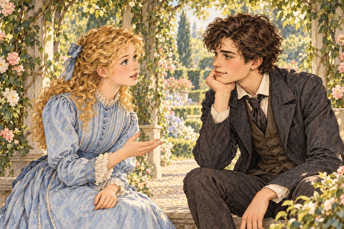 Laurie stayed on in Nice for a month, drifting idly. One day among the roses at Valrosa, Amy told him that she and Flo had a new name for him, Lazy Laurence, and said honestly that he was wasting his time and gifts. "Well, I despise you," she said gravely.