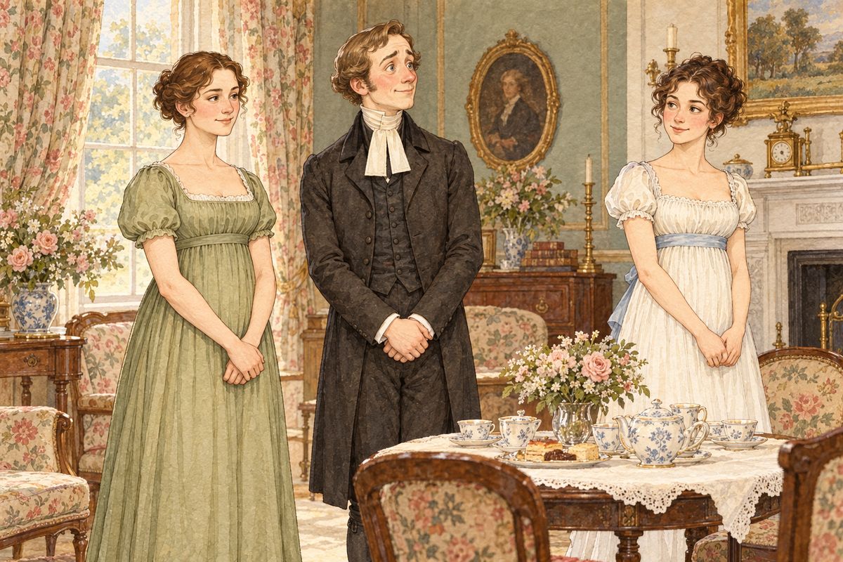 The engagement was soon known to everyone. Mr Collins was pleased with himself, Charlotte was composed and content, and Mrs Bennet was bitter that a Lucas would one day be mistress of Longbourn. Elizabeth wished her friend well, though she felt a distance growing between them.