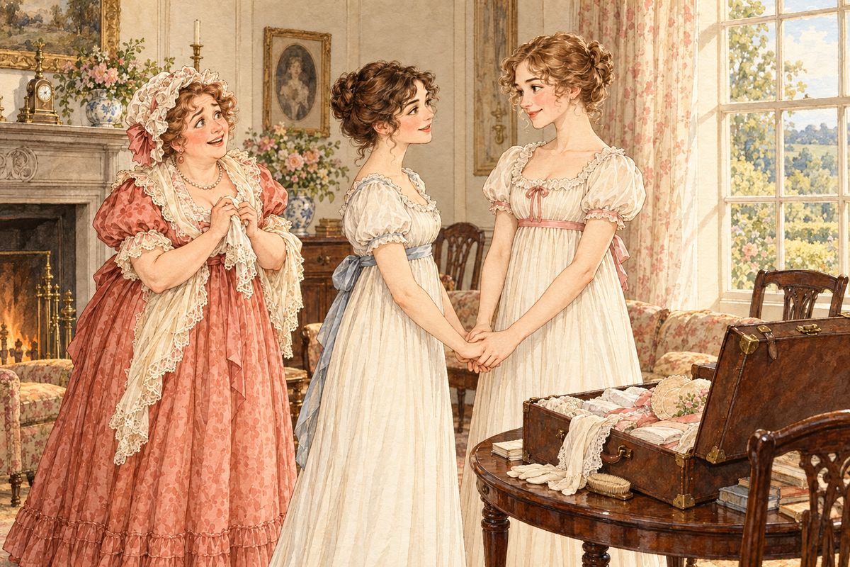 Bingley's party left suddenly for London, and Caroline wrote that they would not return that winter. Jane hid her disappointment. After Christmas she went to stay with the Gardiners in London, while Mrs Bennet complained and Elizabeth suspected Bingley's sisters, and Darcy, of keeping him away.