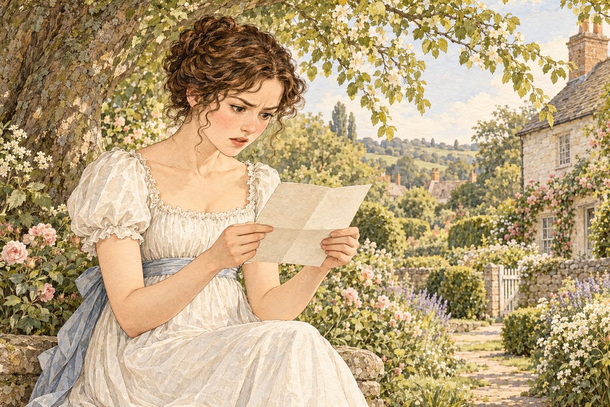 In the letter Darcy explained that he had thought Jane indifferent to Bingley. Then he told the truth about Wickham: he had been paid three thousand pounds instead of the living, spent it all, and then tried to elope with Darcy's sister Georgiana, only fifteen, for her fortune.