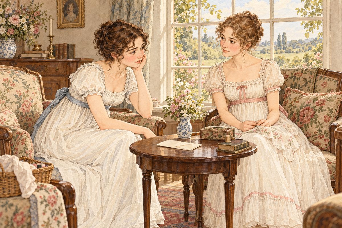 Back at Longbourn, Elizabeth told Jane of Darcy's proposal and of his letter. Jane was astonished, and sorry for both men. The sisters agreed to say nothing about Wickham's true character, since he was leaving with the regiment and it might only do harm to expose him.