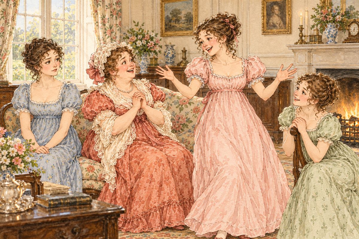 Lydia was invited to Brighton by Mrs Forster, the colonel's young wife, to follow the regiment. She was wild with delight and Mrs Bennet shared her joy, while Kitty sulked at being left behind. Elizabeth begged her father to forbid the visit, but he would not.