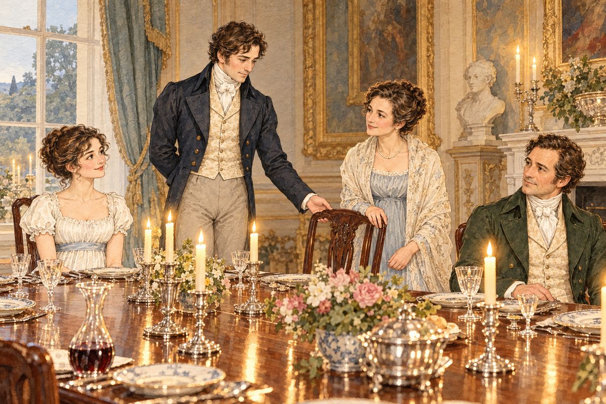 At Pemberley the visitors were served cake and the finest fruits, and Darcy was all attention. Elizabeth watched him talk with her uncle and aunt as equals, so unlike the man who had once despised her connections, and wondered how much of the change was owing to her.
