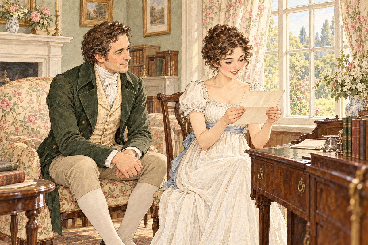 Elizabeth wrote at once to her aunt, and Mrs Gardiner's long reply told her everything. Darcy had followed Lydia and Wickham to London, searched them out himself, and spent days persuading Wickham to marry her, for he blamed his own pride for not having exposed Wickham's character long before.