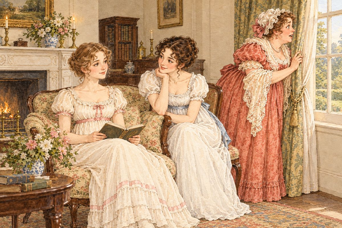 Mrs Bennet watched from the window and planned how to get Bingley alone with Jane. Jane insisted that they would meet only as common and indifferent acquaintances. Elizabeth laughed at her: Take care, she said, or you will be in danger of making him as much in love with you as ever.