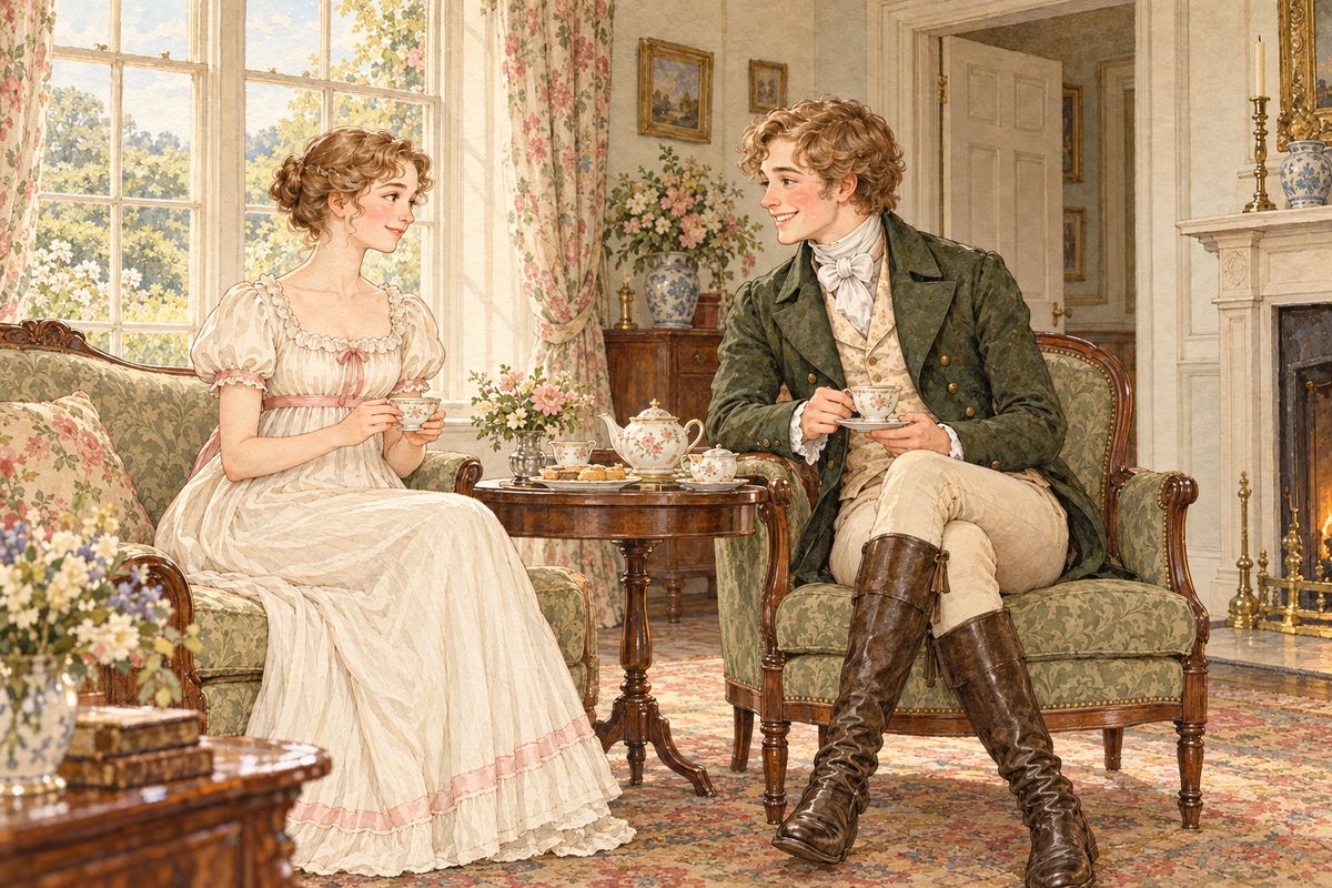 Left together at last, Jane and Bingley found their old ease again. He talked of his friends and his shooting and asked after everyone; she listened and smiled. The old awkwardness disappeared, and both understood that the separation had changed nothing between them.