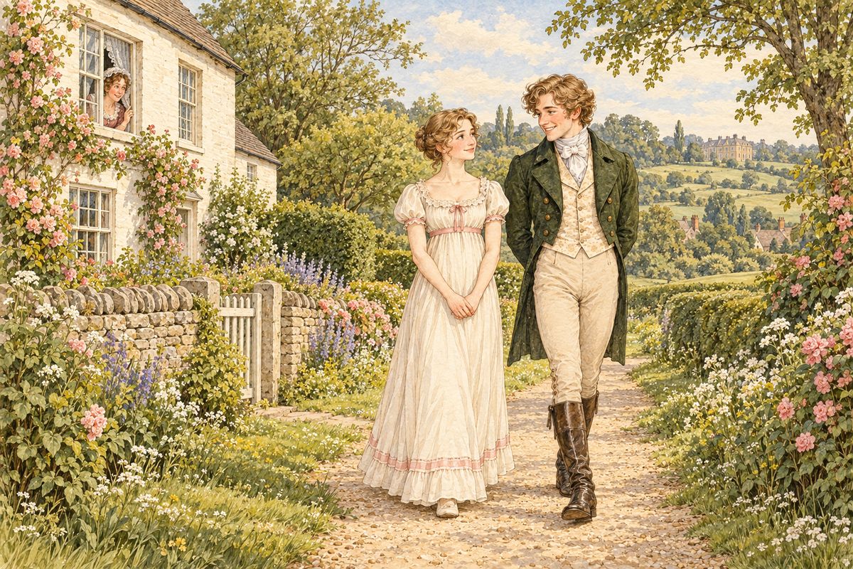 Bingley came to Longbourn almost every day now, and walked in the garden with Jane, while Mrs Bennet watched from the window with the eagerness of a general. Elizabeth saw how happily they talked, and hoped that this time nothing would part them.