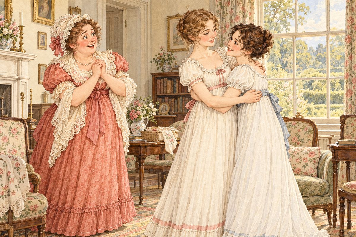 Mrs Bennet could not say enough of her joy, and declared she had known how it would be. Elizabeth held her sister and rejoiced with all her heart, for Jane had found exactly the good-tempered, sensible husband she deserved, and nobody had ever been happier.