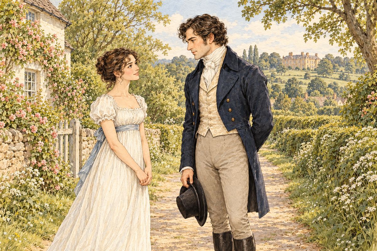 Elizabeth thanked Darcy for his kindness to Lydia. He said he had thought only of her. Then he told her his affections and wishes were unchanged, but one word from her would silence him for ever. She answered that her feelings had changed so much since April that she received his assurances with gratitude and pleasure.
