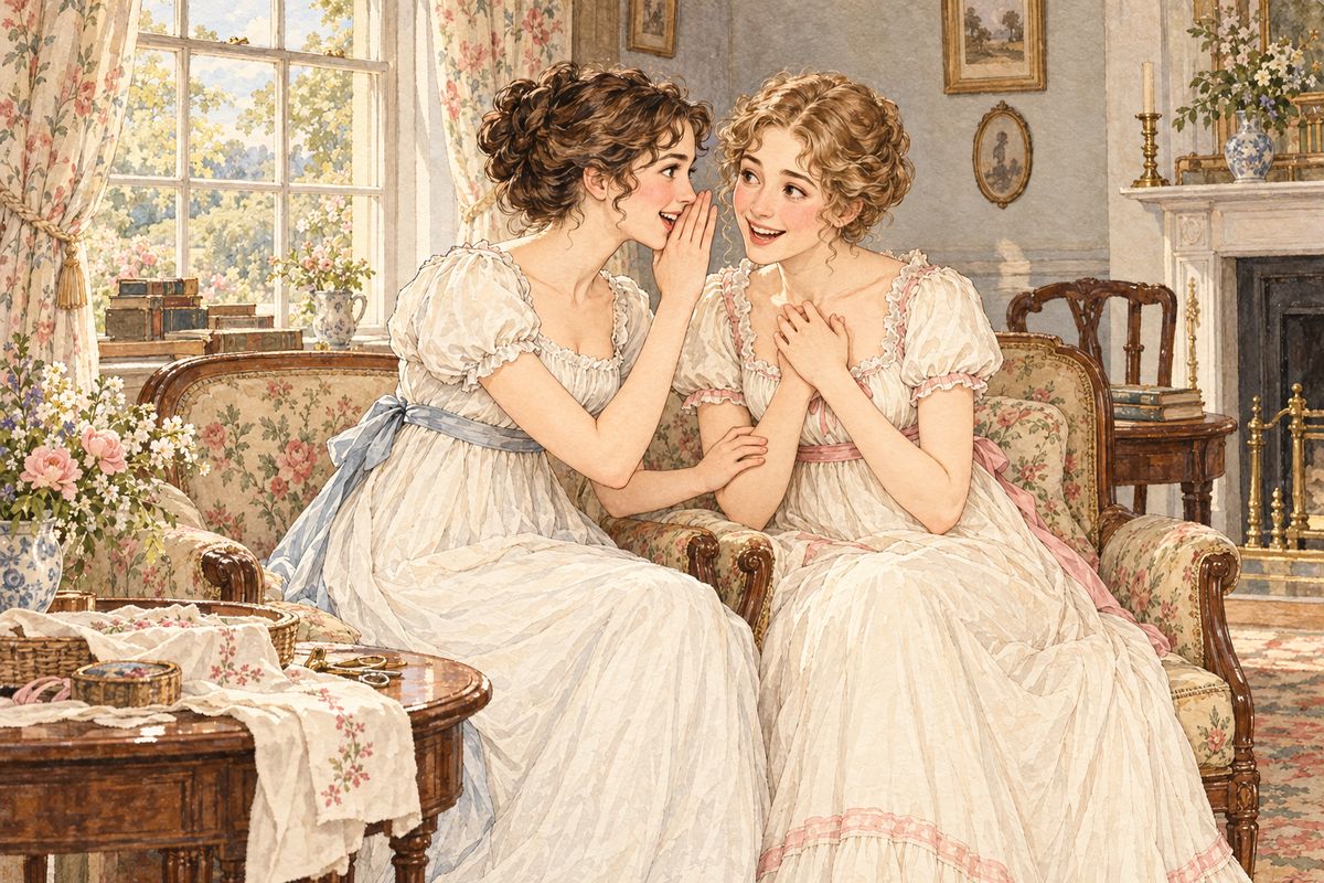 That night Elizabeth told Jane. Jane could not believe it at first: You are joking, Lizzy. This cannot be! When she was sure, she asked how long Elizabeth had loved him. It has been coming on so gradually, said Elizabeth, but I believe I must date it from my first seeing his beautiful grounds at Pemberley.