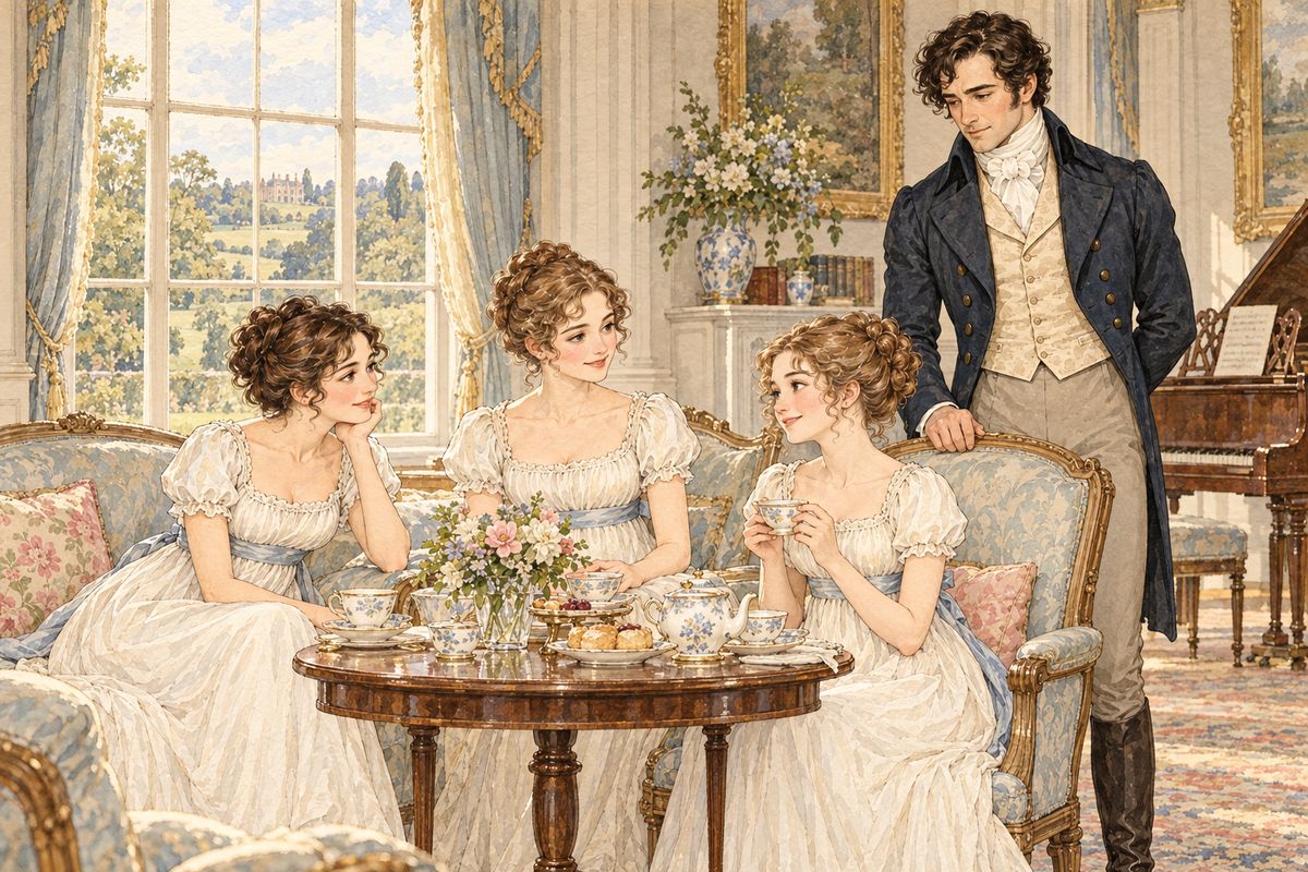 Georgiana came to live at Pemberley and grew to love Elizabeth as a sister. At first she was astonished at Elizabeth's lively, teasing way of talking to her brother, whom she had always respected almost more than loved, but she soon learned that a wife may take liberties a sister cannot.
