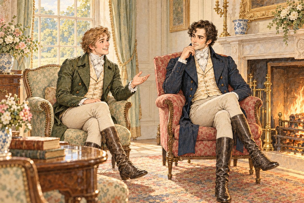 Bingley sat by the fire at Pemberley and thanked his friend for bringing him back to Jane. Darcy admitted his error with good grace. He had meant to protect his friend, but he had misjudged Jane's reserve, and he was glad to see Bingley so happy in a wife so truly good.