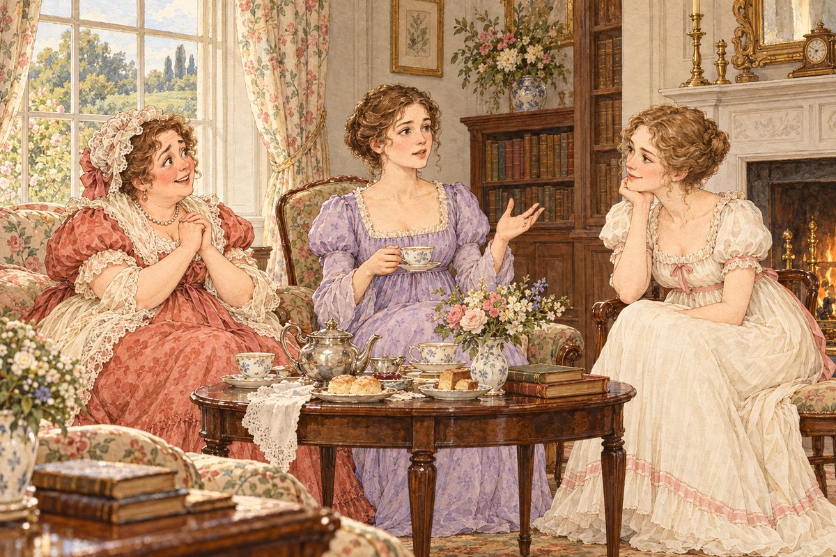 Mary was the only daughter left at home, and she was drawn into the world more than before, since Mrs Bennet could not bear to sit alone. Mary still loved her books and her moral reflections, but she found she could mix with company without comparing every sister's beauty to her own.