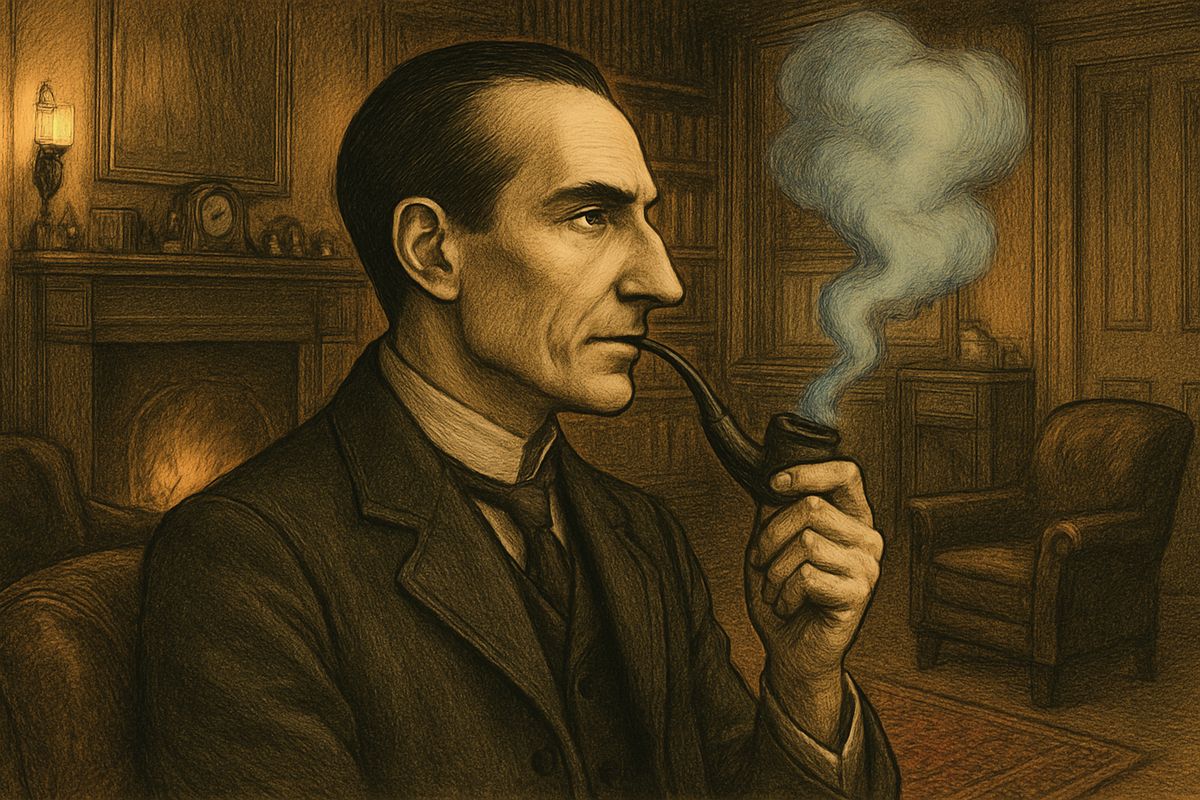 The writer was a German, for only a German is so uncourteous to his verbs. Holmes sent up a great blue triumphant cloud of smoke. “And here he comes, if I am not mistaken, to resolve all our doubts.”