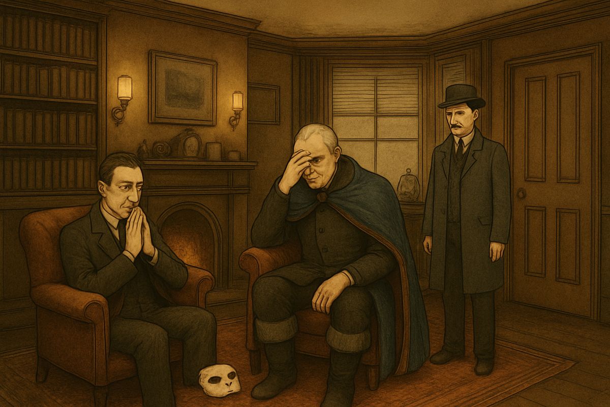 Holmes had known all along that he addressed Wilhelm Gottsreich Sigismond von Ormstein, King of Bohemia. The King sat down, passing his hand over his high white forehead. He had come incognito from Prague to consult him.