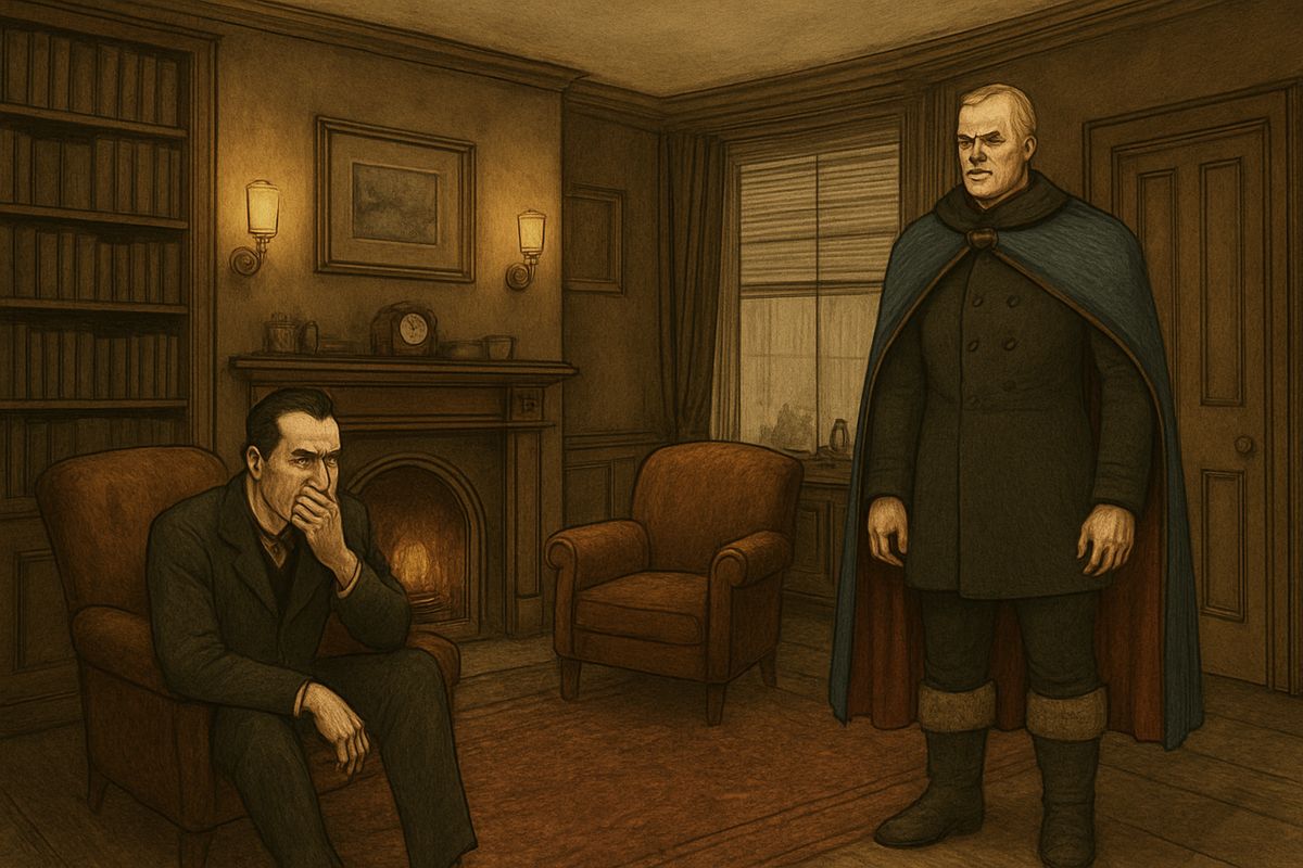 She would send it on the day the betrothal was proclaimed, next Monday. “Oh, then we have three days yet,” said Holmes with a yawn. The King would stay at the Langham as the Count Von Kramm.