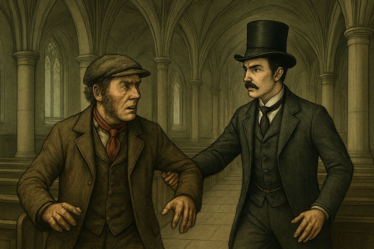 Suddenly the three turned round, and Godfrey Norton came running towards him. “Thank God! You'll do. Come, man, come, only three minutes, or it won't be legal.”