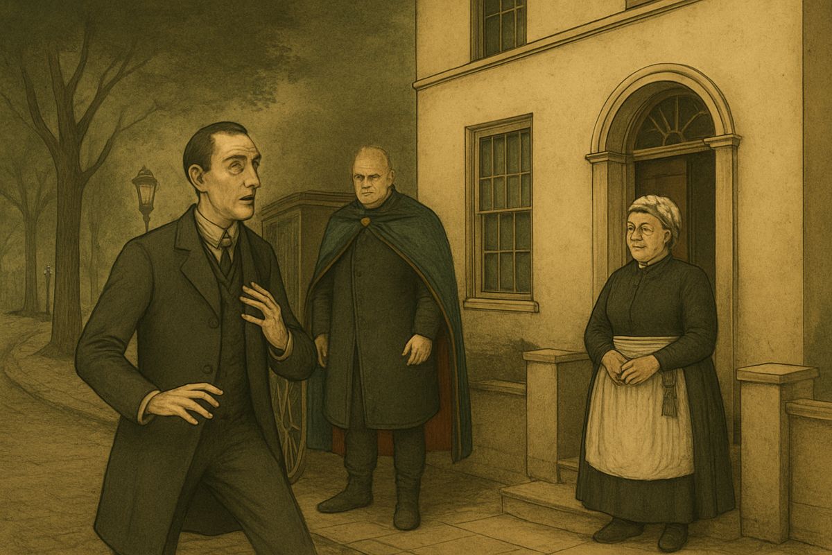 An elderly woman watched them sardonically from the steps of Briony Lodge. Her mistress had left that morning with her husband by the 5:15 train from Charing Cross, never to return. Holmes staggered back, white with chagrin.