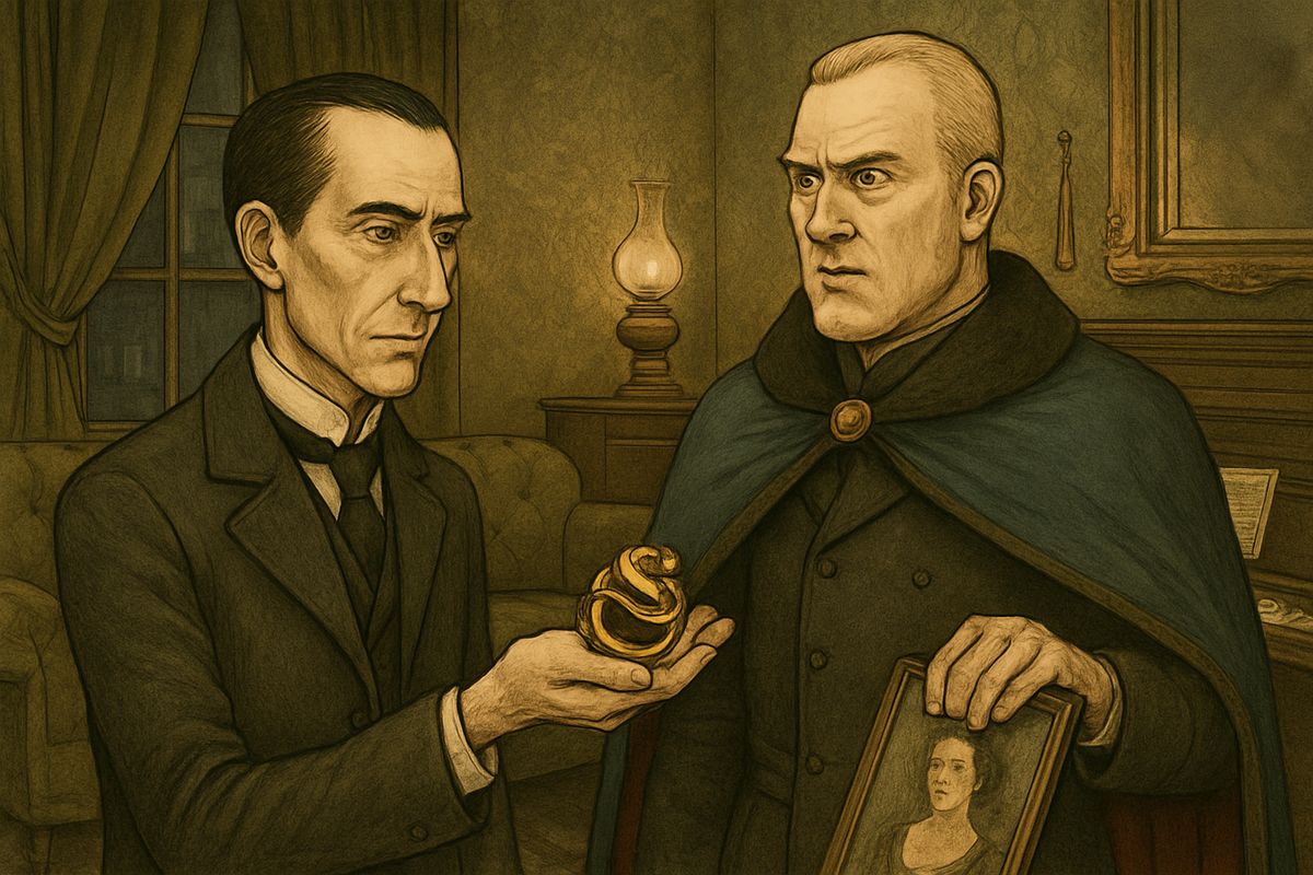 The King, content that her word was inviolate, offered an emerald snake ring as reward. “Your Majesty has something I should value even more highly,” said Holmes. “This photograph!”