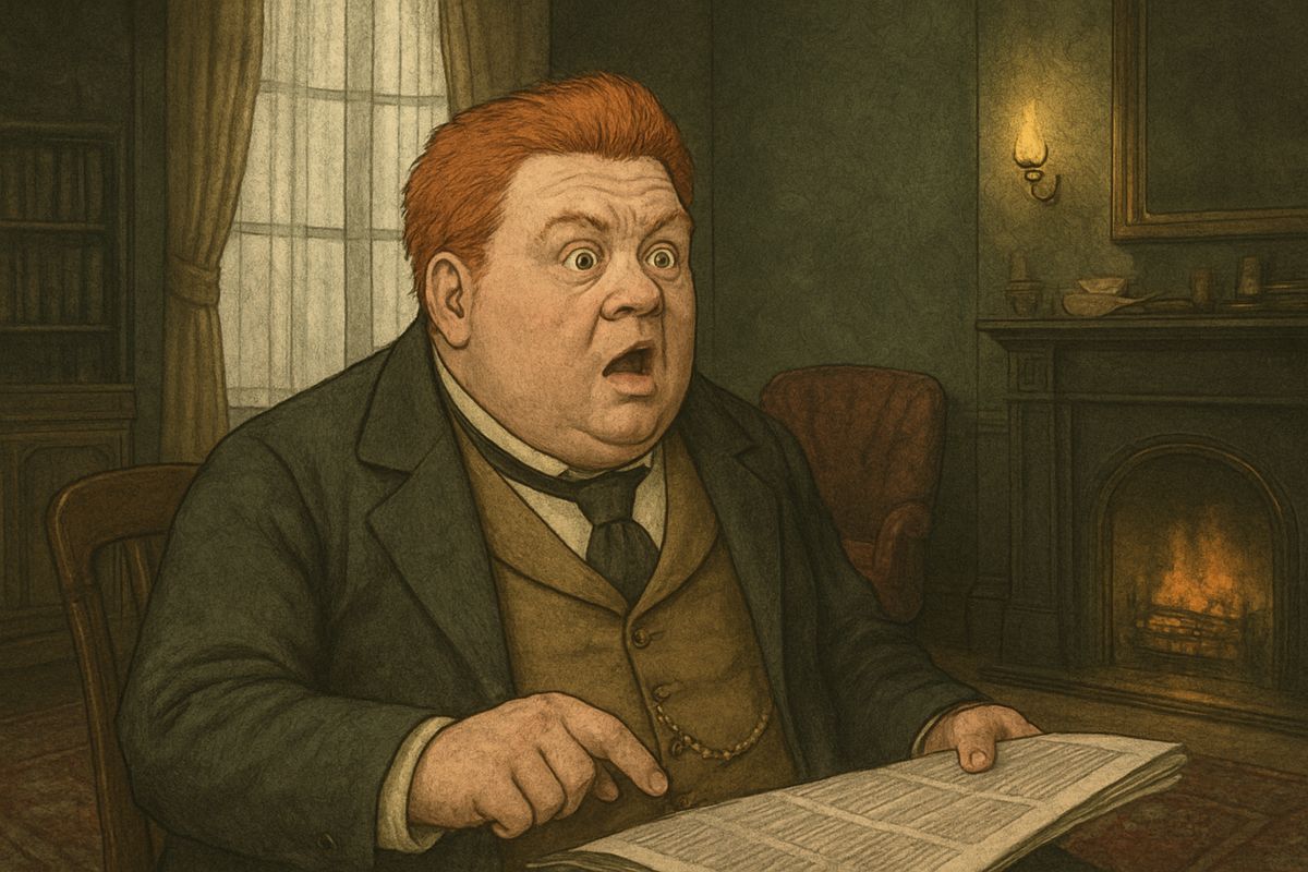 Wilson sat bolt upright, his forefinger still on the paper but his eyes fixed on Holmes. 'How, in the name of good-fortune, did you know all that, Mr. Holmes?' It was true as gospel, for he had started out as a ship's carpenter.