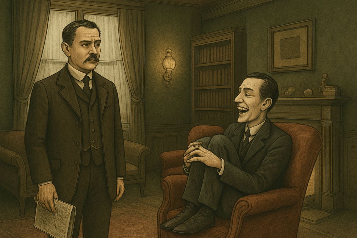 'What on earth does this mean?' cried Watson. Holmes chuckled and wriggled in his chair, as he did in high spirits. The paper was the Morning Chronicle of April 27, 1890, just two months old. 'Now, Mr. Wilson, off you go at scratch.'