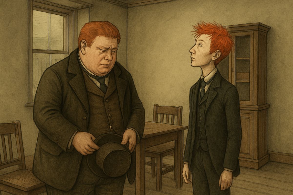'He has every requirement. I cannot recall when I have seen anything so fine,' said the little man. He cocked his head and gazed at Wilson's hair until the pawnbroker felt quite bashful, then plunged forward and wrung his hand in warm congratulation.