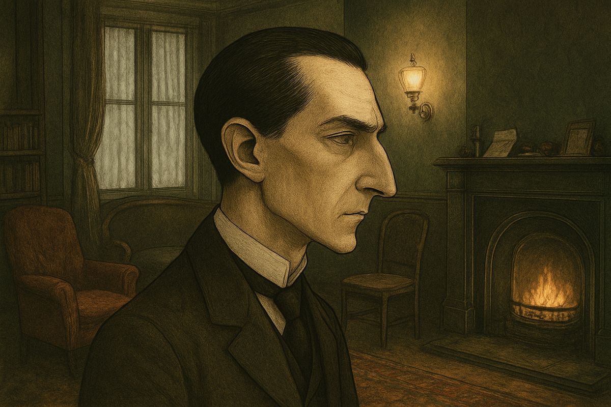 'I thought as much,' said Holmes. 'Have you ever noticed that his ears are pierced for earrings?' They were; a gipsy had done it when he was a boy. Holmes sank back in deep thought and promised an opinion by Monday.
