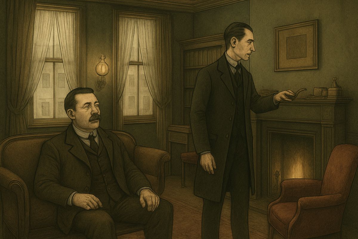 Watson was nodding off himself when Holmes sprang up and laid his pipe on the mantelpiece. 'Sarasate plays at the St. James's Hall this afternoon. Could your patients spare you for a few hours?' They would go by way of the City first.