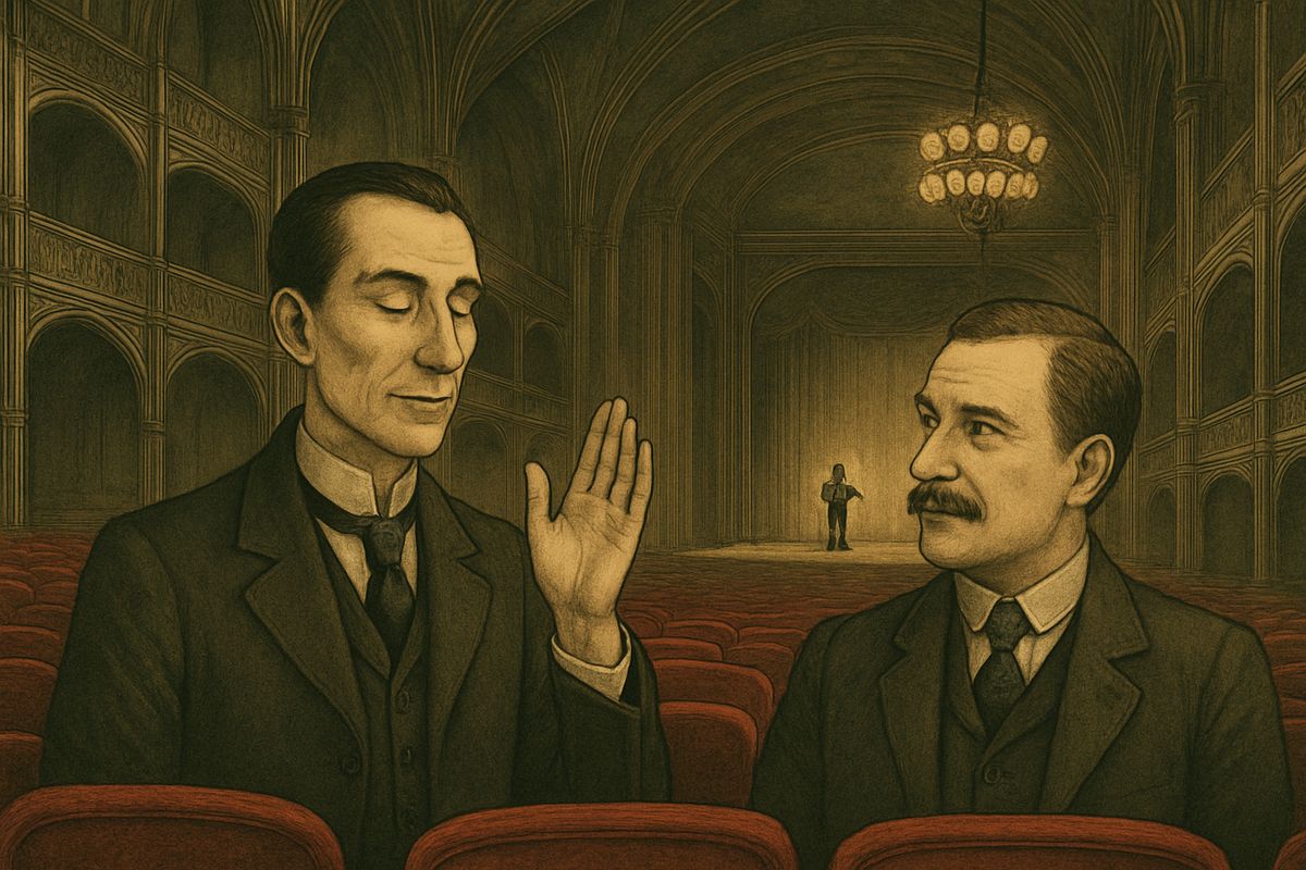 All afternoon Holmes sat in the stalls in perfect happiness, gently waving his long, thin fingers in time to the music, his eyes dreamy and languid. Watson knew he was never so dangerous as after such a mood, and sensed an evil time coming for those he hunted.