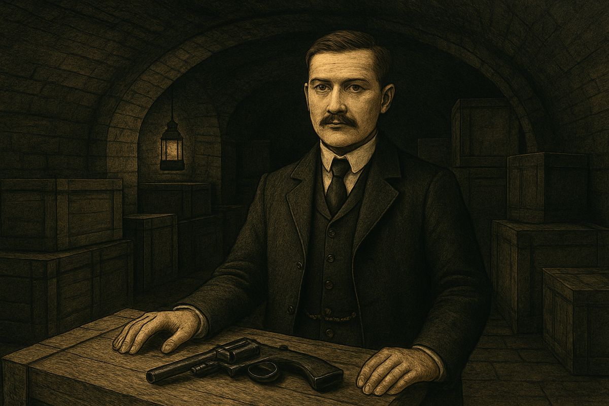 Watson laid his cocked revolver on top of the case he crouched behind. Holmes slid the shutter across his lantern and left them in utter darkness, with only the smell of hot metal to show that the light was ready to flash out.
