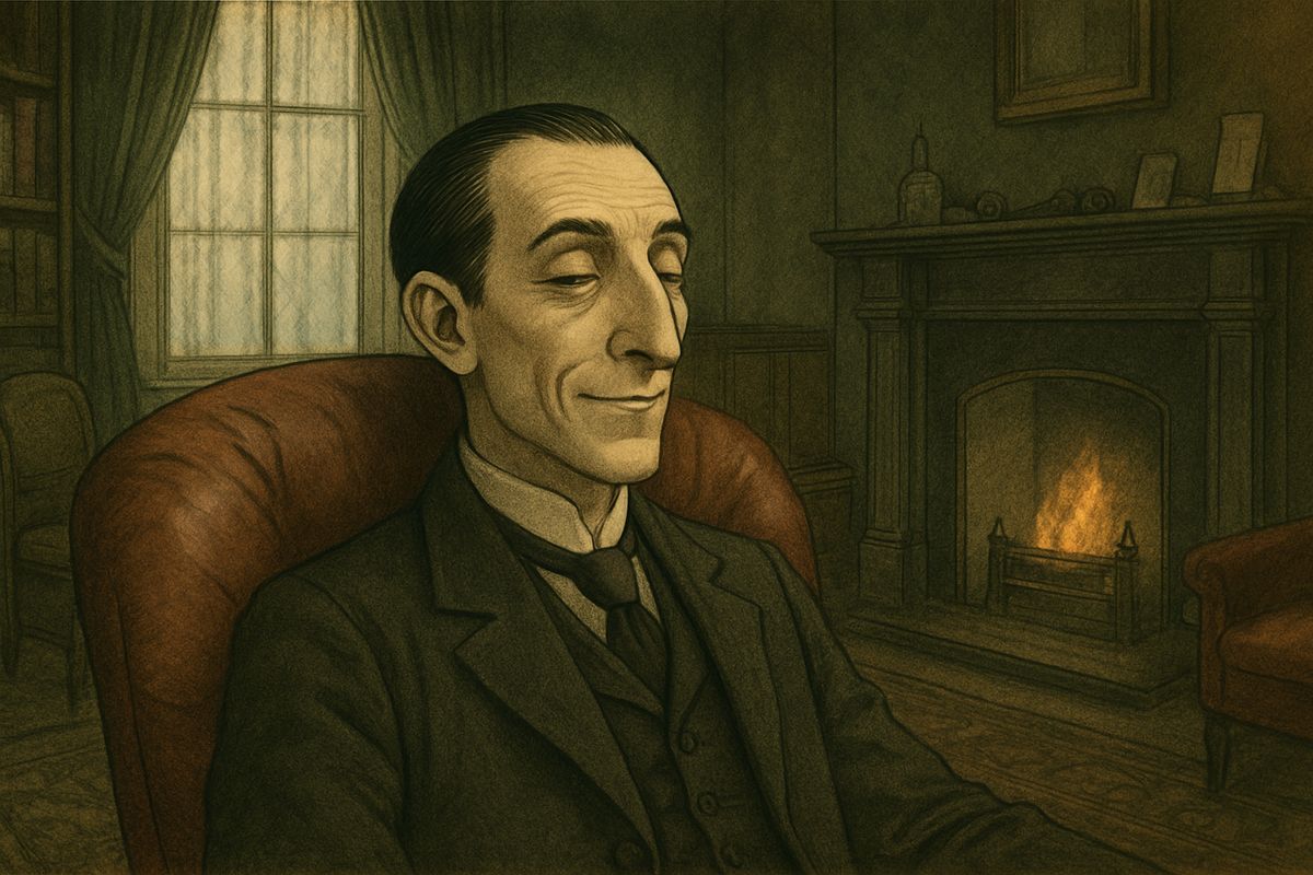'You reasoned it out beautifully,' said Watson. 'It saved me from ennui,' Holmes answered with a yawn. Called a benefactor of the race, he shrugged: 'Perhaps it is of some little use. L'homme c'est rien, l'œuvre c'est tout, as Gustave Flaubert wrote to George Sand.'