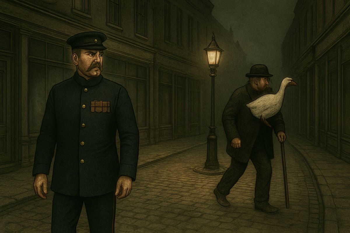 The hat belonged to nobody they knew. Peterson, the commissionaire, had found it at four o'clock on Christmas morning, walking home down Tottenham Court Road, with a tallish man carrying a white goose over his shoulder just ahead of him.