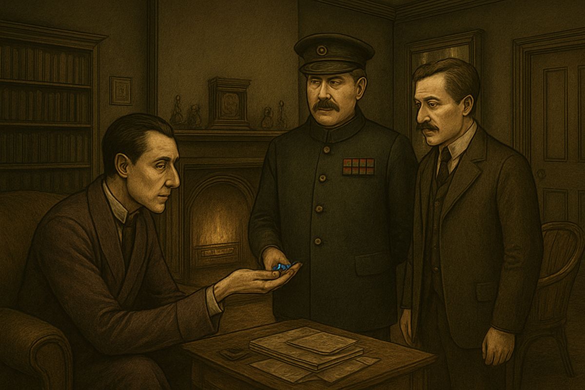 Holmes sat up with a whistle. “It is the precious stone,” he said. “Not the Countess of Morcar's blue carbuncle!” cried Watson. It was, and The Times had been advertising a thousand-pound reward for it every day.