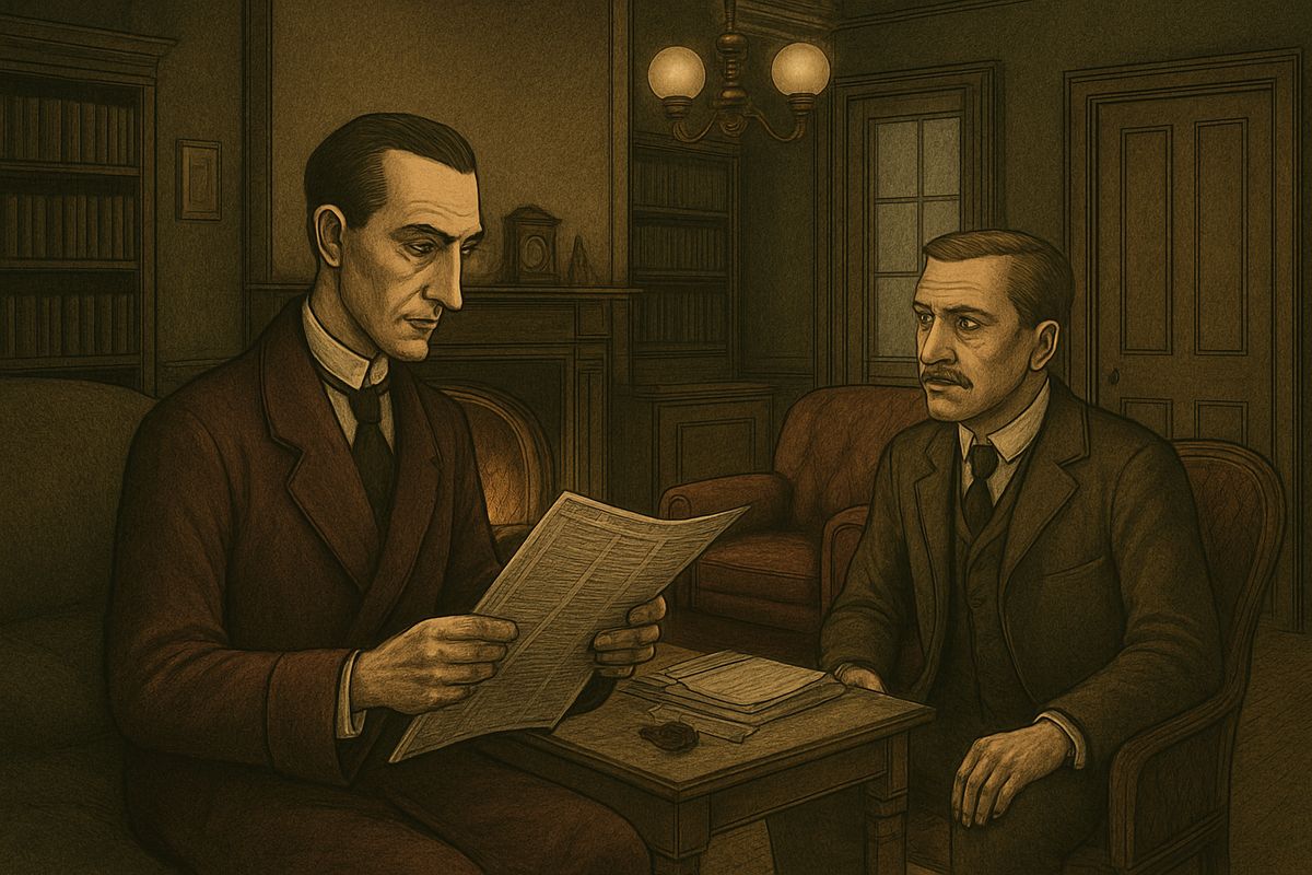 Holmes dug out a newspaper and read the report. Five days before, a plumber named John Horner had been charged with stealing the gem from the Countess's jewel-case at the Hotel Cosmopolitan.