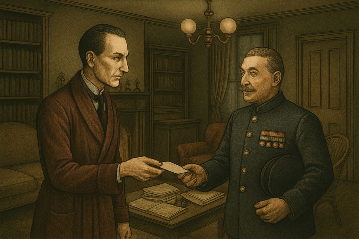 He sent Peterson to put it in every evening paper, the Globe, the Star, the Pall Mall and the rest. “Just buy a goose on your way back,” he added, to replace the one Peterson's family was eating.
