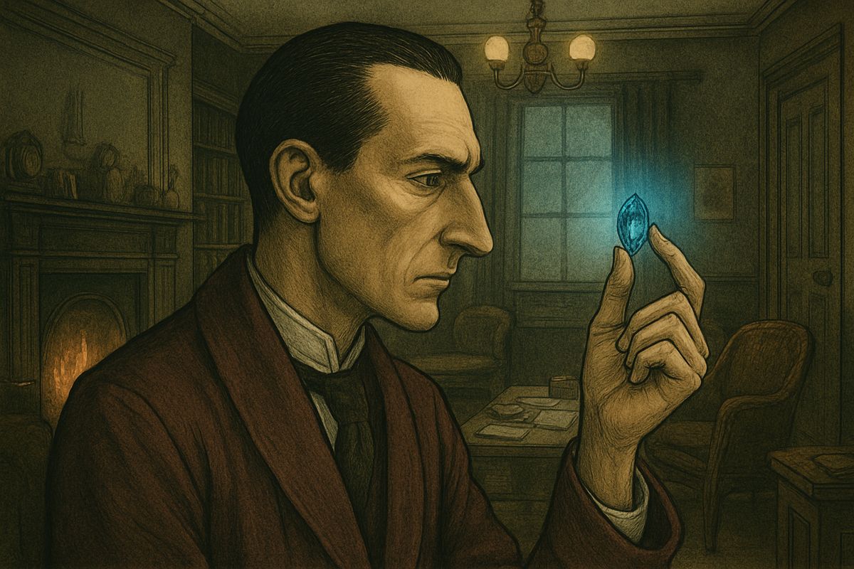 Alone with Watson, Holmes held the stone to the light. “It's a bonny thing,” he said. Not yet twenty years old, it had already caused two murders, a suicide and several robberies. Good stones, he said, were the devil's pet baits.