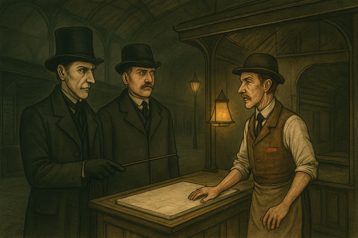 “Sold out of geese, I see,” said Holmes, pointing at the bare marble slabs. Breckinridge offered him five hundred in the morning, but Holmes said the landlord of the Alpha had recommended him.