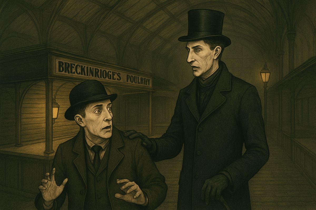 Holmes strode after him through the loungers and touched him on the shoulder. The man spun round, and in the gaslight every bit of colour had drained from his face.