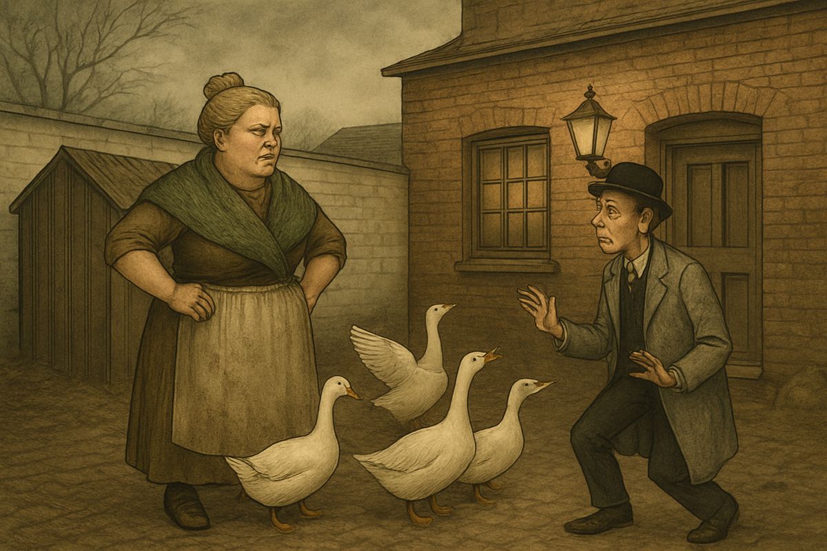The bird struggled free and fluttered back into the flock just as his sister came out. “Whatever were you doing with that bird, Jem?” Ryder insisted on having that barred-tailed one, and Maggie, a little huffed, told him to kill it and take it.