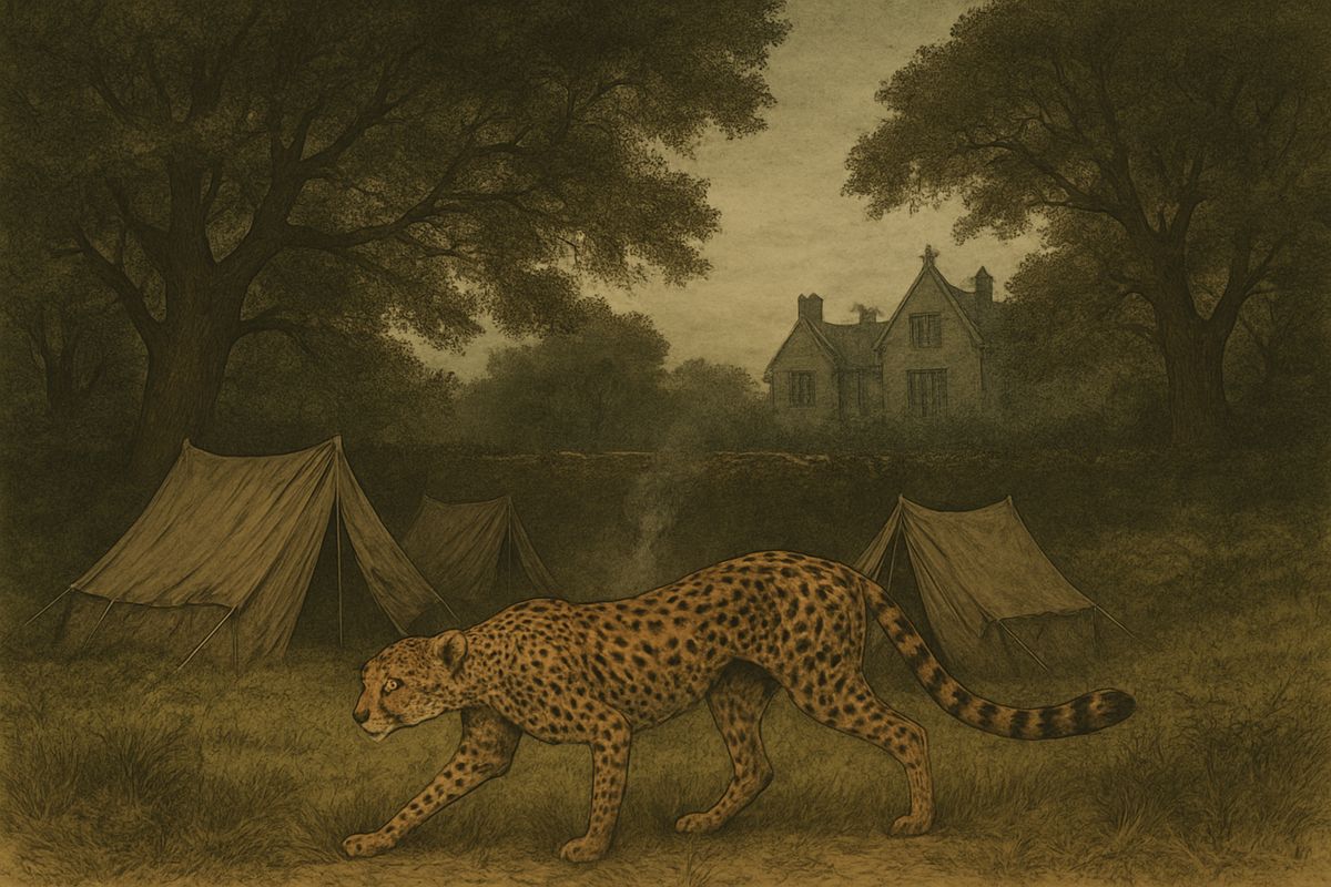 His only friends were wandering gipsies, whom he let camp on his bramble-covered acres. He also kept Indian animals sent over by a correspondent: a cheetah and a baboon that roamed the grounds, feared almost as much as their master.