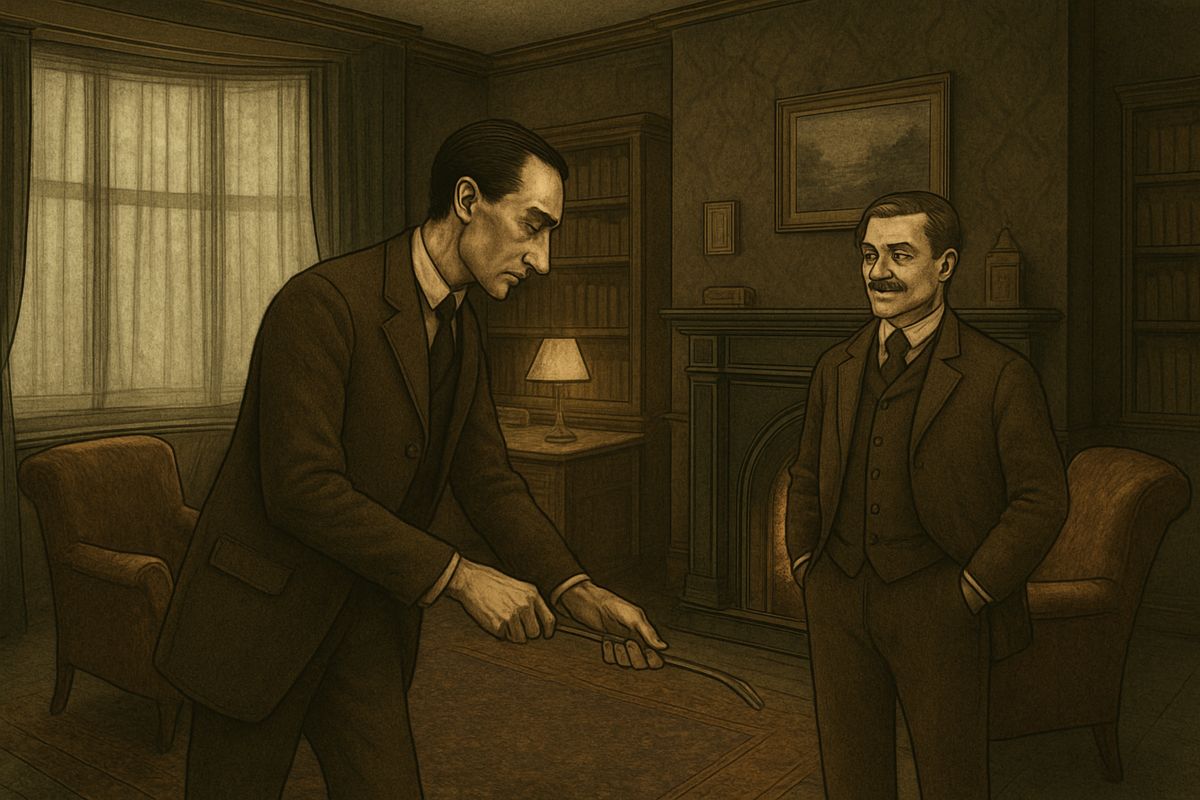 “He seems a very amiable person,” laughed Holmes. He picked up the poker and, with a sudden effort, straightened it again. After breakfast he set off for Doctors' Commons to find some useful facts.