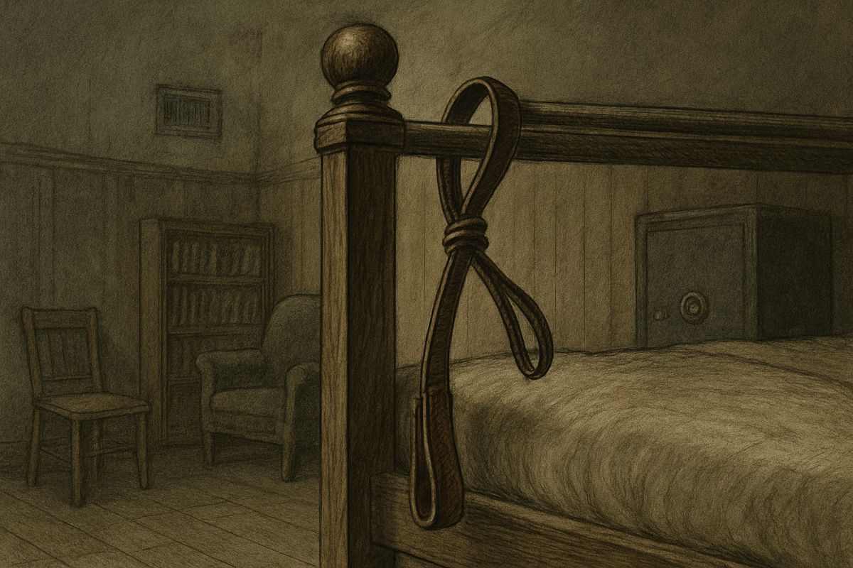 Then something else caught his eye: a small dog-lash hanging on a corner of the bed, its end curled back and tied into a loop. “It's a wicked world,” said Holmes, “and when a clever man turns his brains to crime it is the worst of all.”