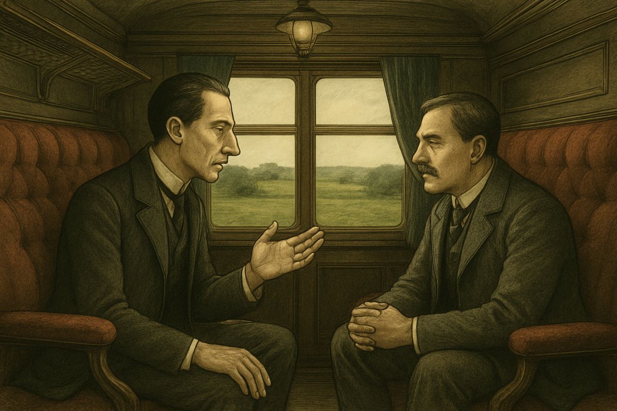 On the way home Holmes explained. The gipsies and the word 'band' had first misled him. But the dummy rope and the clamped bed made him suspect the rope was a bridge for something coming through the ventilator: a snake, whose poison no chemical test could detect.