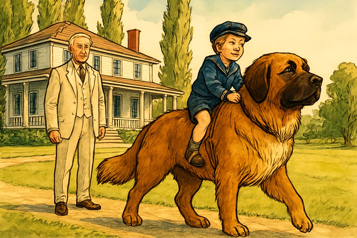 In 1897, men had found gold in the frozen North, and thousands rushed there wanting strong, furry dogs. Buck knew nothing of this. At Judge Miller's sunlit place in the Santa Clara Valley he was king, swimming with the Judge's sons, walking with his daughters, and carrying the grandsons on his back.