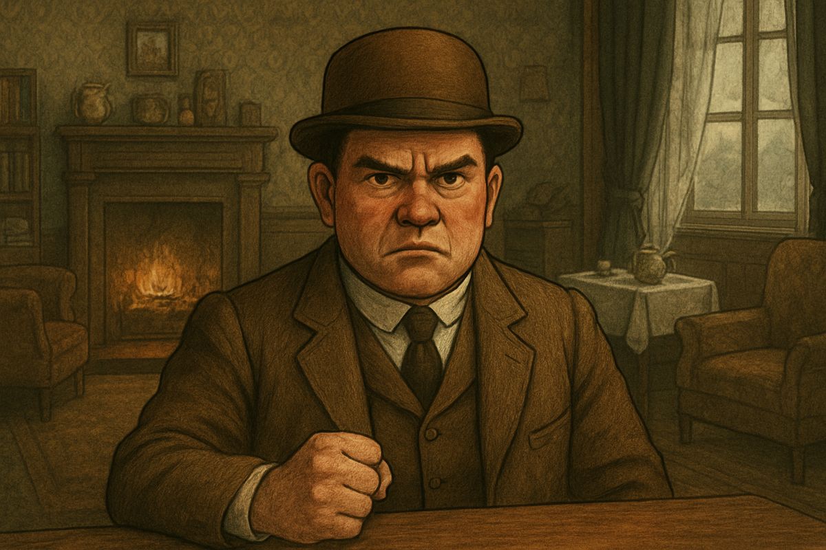 Sir Henry added a small puzzle of his own: one of his new brown boots, never worn, had vanished from outside his hotel door. Then Dr. Mortimer told him the whole legend, and his dark brows knitted. 'There is no man upon earth who can prevent me from going to the home of my own people,' he swore.