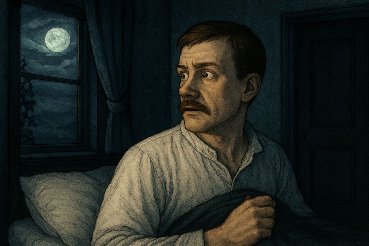 Dinner was a hushed meal beneath long rows of staring ancestors, and the two men went to bed early, hoping morning would be more cheerful. Watson lay sleepless. Then, in the dead of night, he heard it, clear and unmistakable: a woman sobbing as if torn by uncontrollable sorrow, somewhere inside the house.